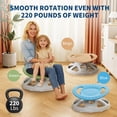 thumbnail image 4 of Ourlova Round Swivel Chair with Armrests, Rotating Plastic Desk Chair, Apple Green, 4 of 6