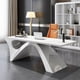 thumbnail image 3 of Luxury Meeting Office Desk Standing Writing Italian Reception Office Desk Executive Escritorios De Oficina Office Furniture My Lux Decor Round, 3 of 15