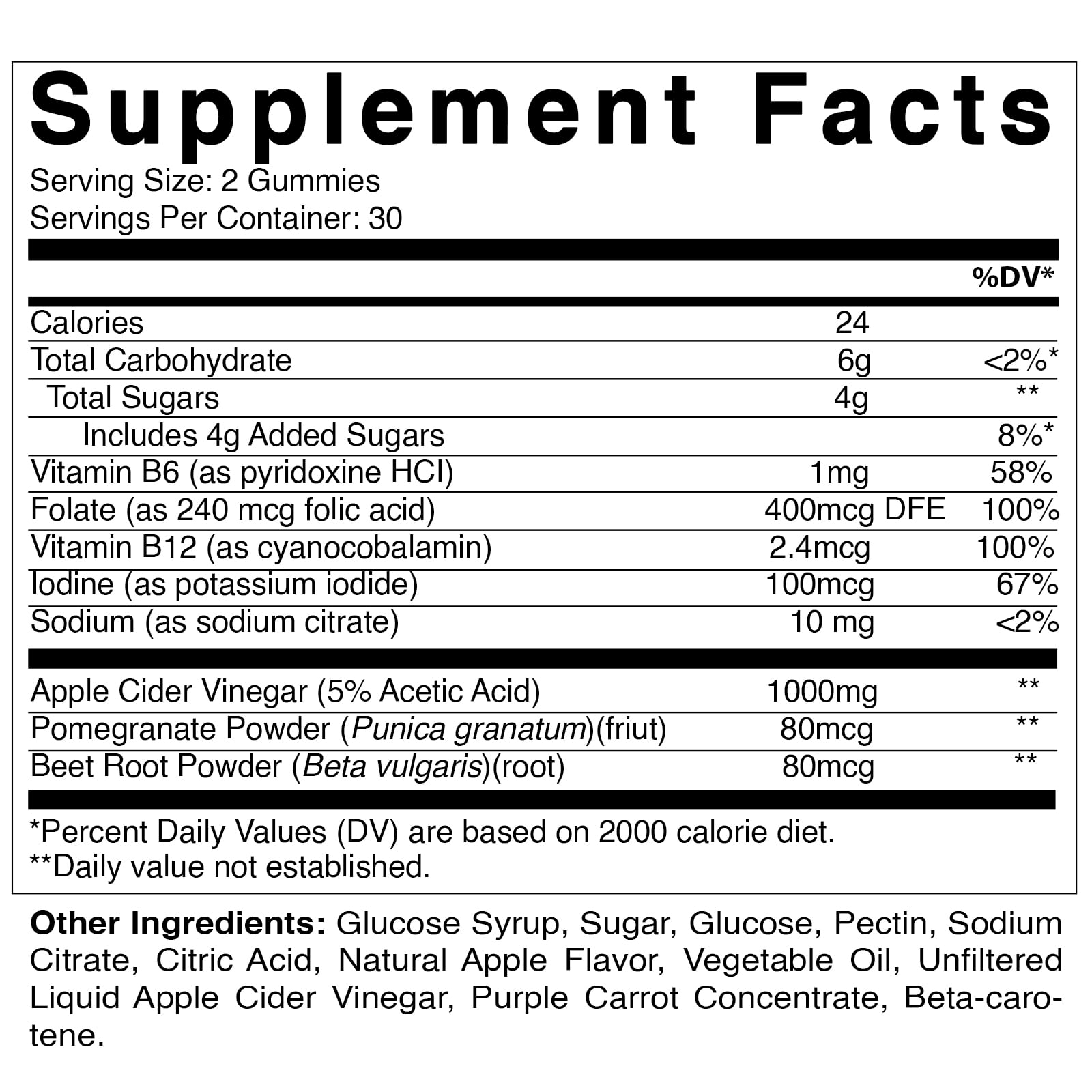 2 Pack Vitamatic Apple Cider Vinegar Gummies, 120 Vegan Gummies for Weight Loss Support
