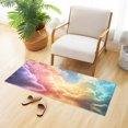 thumbnail image 6 of Dailycode Colorful Clouds on Sea Bathroom Rugs Non Slip Absorbent Soft Plush Quick Dry Bath Mat, 39"x20", 6 of 8