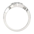 thumbnail image 2 of Bague Diamant Ronde en Or Blanc 14k Infinity Deux Pierres 1/2 cttw SZ 5.5, 2 of 4
