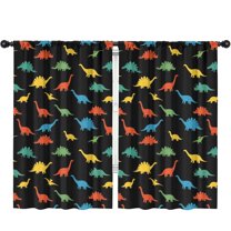 Blackout Kids Curtains,Colorful Dinosaurs Pattern Childrens Insulated Curtains Set Of 2,Bedroom Essentials,Toddler Room Decor 52"x84"