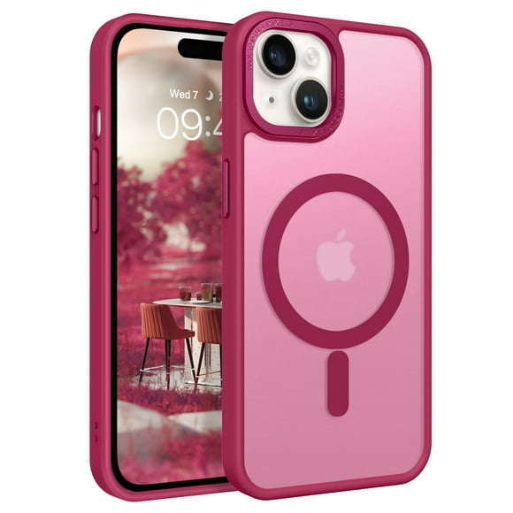 Funda de teléfono BENTOBEN compatible con iPhone 15 Plus, color ciruela claro