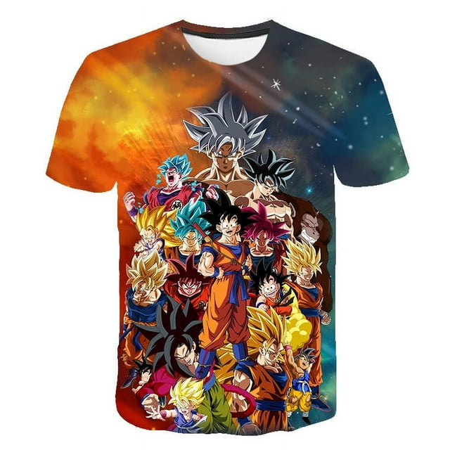 T-shirt Cartoon anime Dragon Ball Z Haut pour Enfants T-shirt Vêtements pour Enfants Été à Manches Courtes T-shirt pour Hommes