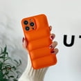 thumbnail image 1 of Fashion Down Jacket Case For iPhone 11 12 13 14 Pro XS Max XR X Soft Puffe Silicone For iPhone 8 7 Plus Back Cover Phone Case Orange For iPhone 7 Plus, 1 of 6