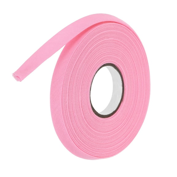 2/5 Inch Double Fold Bias Tape Polyester Continuous Bulk Bias Tape for Sewing,Seaming (Pink 10 Yards)