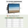 thumbnail image 3 of Outdoor TV Cover 60 to 65 Inches, Blue Brown Gradient Wood Grain Farmhouse Vintage Waterproof and Weatherproof TV Cover with Remote Control Pocket, Flat Screen TV Cover Protector for Outside TV, 3 of 6