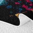thumbnail image 5 of Homewish Grunge Skull Quilt Full,Sunflowers Floral Full Bedspread Sets,Halloween Duvet,3pcs, 5 of 7