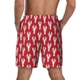 thumbnail image 4 of Uemuo Cartoon Lobster Pattern Mens Swim Trunks Quick Dry Board Shorts with Mesh Lining, Stretch Beach Shorts Quick Dry No-Chafing Board Shorts-Large, 4 of 9
