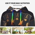 thumbnail image 4 of Daiia Casino Cards Poker Pattern Women's Fashion Hoodies & Sweatshirts with Kangaroo Pocket Hooded Sweatshirt with Eye-catching Drawstrings-Small, 4 of 7