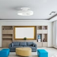 thumbnail image 3 of Gymax Indoor 23 inch Flush Mount Starry Sky Ceiling Fan w/ LED Light & Remote Control, 3 of 10