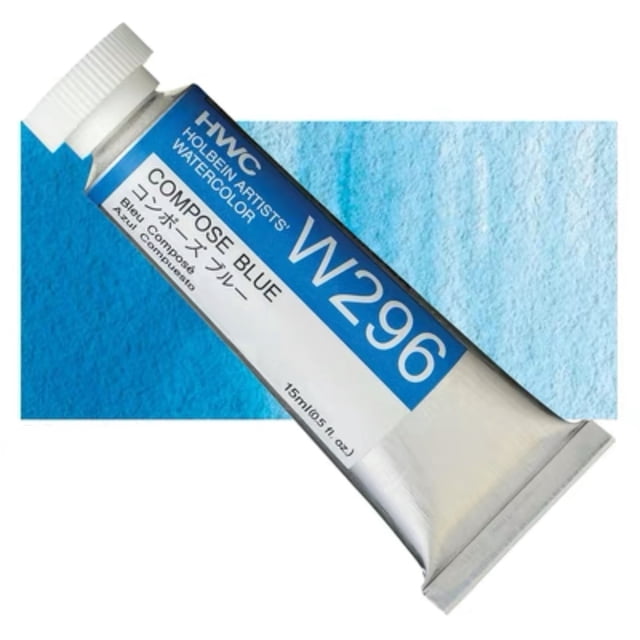 Holbein Acuarelas Profesionales para Artistas, Tubo de 15ml, Ideal para Pintores, Aficionados, Principiantes y Estudiantes, A-W296