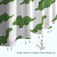 thumbnail image 6 of White Green Dinosaurs Pattern Shower Curtain 72"x72" ,Bathroom Decorative Shower Curtains Set with 12 Hooks,Modern Waterproof Washable Shower Curtain, 6 of 6