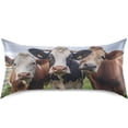 thumbnail image 3 of GZHJMY Satin Pillowcase for Hair and Skin, Funny Cows Cooling Pillow Case with Envelope Closure Soft Breathable Silk Satin Pillow Cover for Sleeping Standard Size 26x20 in Home Decor, 3 of 7