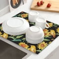thumbnail image 6 of Uemuo Sunflowers And Bird Pattern Dish Drying Mat,16*18 inch Absorbent Dish Drainer Kitchen Counter,Large Size Dish Drying Pad for Countertops,Sinks,Draining Racks, 6 of 6