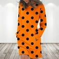 thumbnail image 2 of IROINNID Women's Crew Neck Long Sleeve Over Knee Length Pullover Loose Oversized Bodycon Sweater Dress, 2 of 5