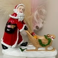 thumbnail image 4 of Fiudx Ofertas del día Adornos navideños de resina, decoración de Papá Noel empujando un trineo, árbol de Navidad, decoraciones para el hogar y el escritorio, 4 of 6