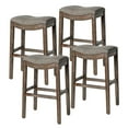 thumbnail image 1 of Open Box Maven Lane Adrien Saddle Bar Height Stool Weathered Grey (4 Pack), 1 of 6