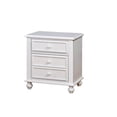 thumbnail image 1 of Wooden Night Stand With 3 Drawers, White, 1 of 1
