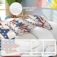 thumbnail image 3 of 4th of July Bedding 3 Piece Duvet Cover Set Twin Size, Patriotic Blue Red Star Independence Day Soft Microfiber Comforter Cover with Zipper Closure & Pillowcases, Wrinkle & FadeResistant Quilt Cover, 3 of 9