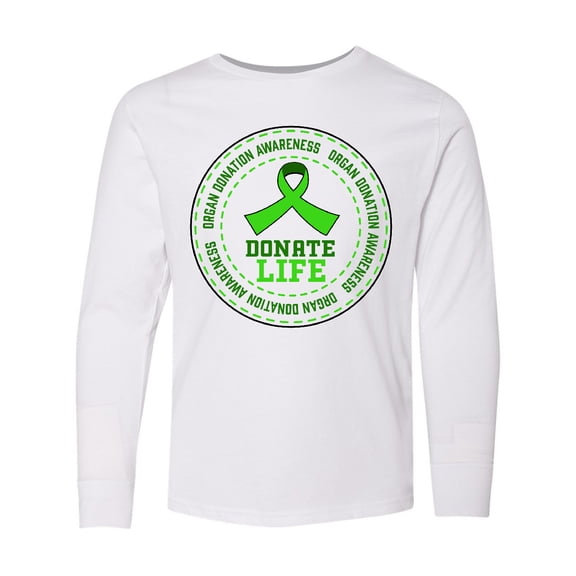 Inktastic Donate Life-Organ Donation Awareness Long Sleeve Youth T-Shirt