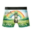 thumbnail image 2 of Happy St. Patrick’s Day Manx with Green Hat Shamrocks Rainbow All Over Print Boxer Briefs Underwear for Men Dad Cat Lover Kitten Owner Gifts - 03007, 2 of 6