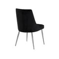 thumbnail image 5 of Meridian Furniture Karina Black Velvet Dining Chair (Set of 2), 5 of 5
