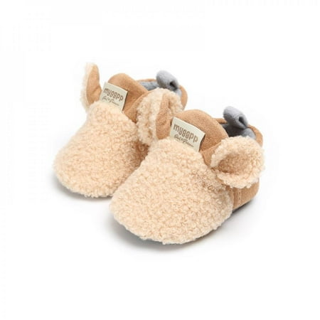 

Promotion!Toddler Baby Boy Girl Shoes First Walker Newborn Soft Lamb Velvet Thicken Warm Fashion Cartoon Infant Baby Winter Shoes