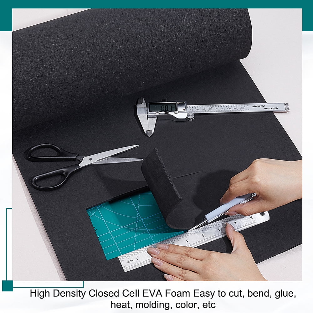 EVA Puffy Foam Roll Rectangle Black 3000x400x4mm 3m/roll.