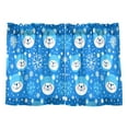 thumbnail image 7 of Yayeee Kitchen Curtains Tier Pair Light Filtering 27"x24" Rod Pocket Short Cafe Window Panel, Blue Bears, 7 of 7
