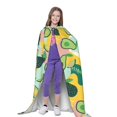 thumbnail image 4 of Honeii Avocado Print Poncho Cape, Cloak Coat, Snuggly Hooded Wearable Blanket, Hooded Cape For Teenagers,Halloween Costumes-Small, 4 of 7
