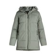 thumbnail image 5 of Big Chill Women's and Women's Plus Wide Quilted Puffer Coat with Faux Fur Trim Hood, Sizes S-3X, 5 of 5