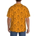 thumbnail image 3 of Rateoe Fall Cute Simple Scarecrow Pattern Men's Short Sleeve Classic Shirt, Casual Short-Sleeved Shirt, Lightweight Summer Shirt, Cuban Collar Shirt,Button-Front Shirt-3X-Large, 3 of 5
