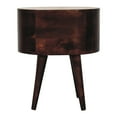 thumbnail image 4 of Solid Wood Rounded Walnut Bedside Table, 2 Mini Drawers, Nordic Style Legs, Craftsmanship, Support Handmade Rounded, Supports,, 4 of 6