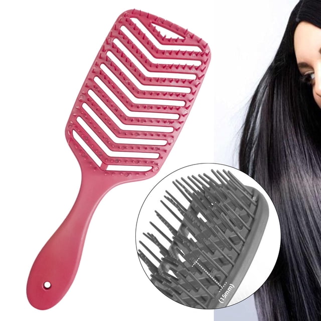Cepillo de pelo shamjiam Ventilado Flexible para Uso Húmedo y Seco Rosa