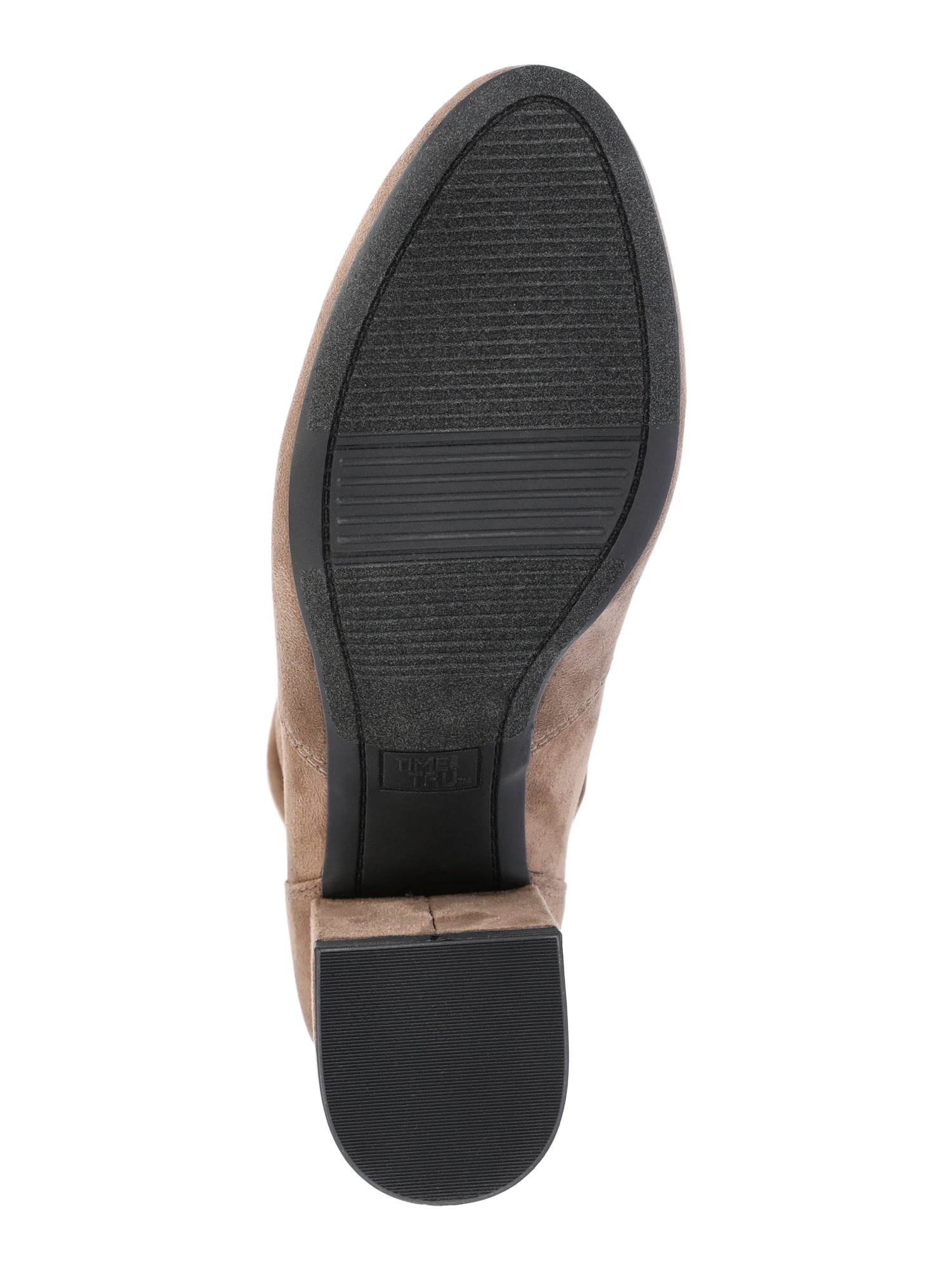 Time and Tru Women's Faux Suede Block Heel Boots