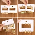 thumbnail image 3 of Set de 42 pares de aros dorados FAXHION para mujer, 3 of 5
