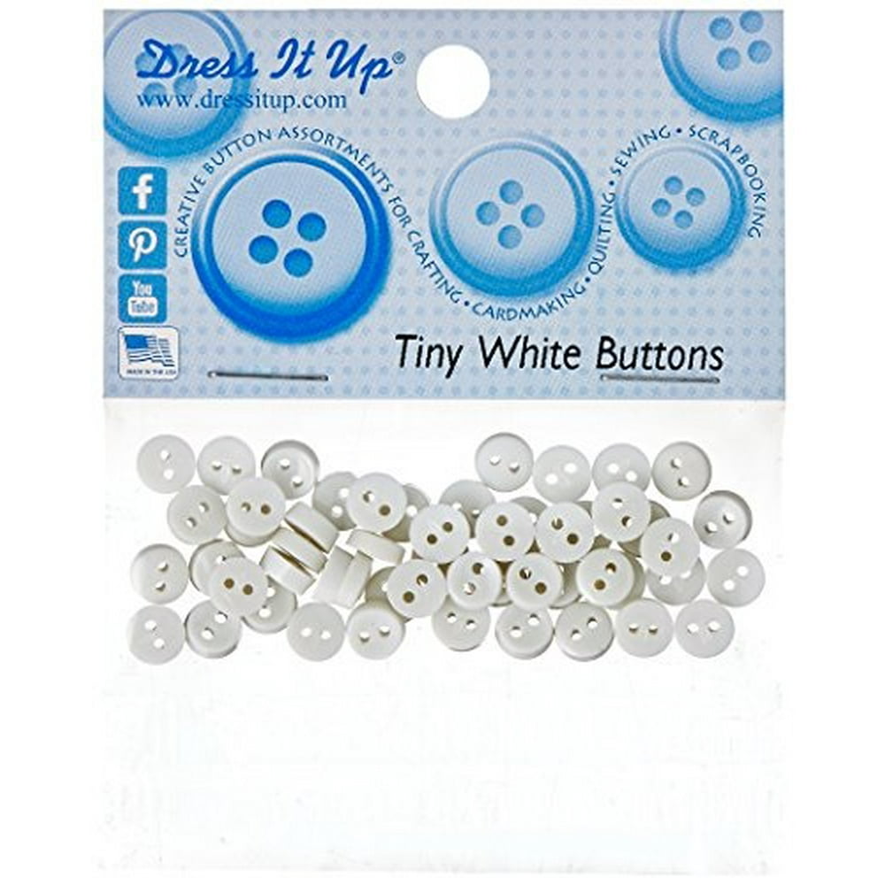 jesse james dress it up round white buttons embellishments Walmart