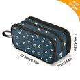 thumbnail image 4 of FORMRS Pencil Case with 3 Compartments Zipper Pouch, Elementary School Level and up, Blue Gardenia Pattern, 4 of 8