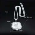 thumbnail image 2 of Holy Family 14K White Gold Archangel Michael Guardian Angel Necklaces Gabriel Necklace Sacred Heart of Jesus Jewelry, 2 of 7