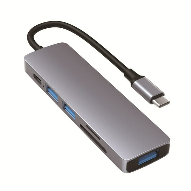 jesticaly 6 in 1 UBS C Hub Cables Connector Tool Computer External Cards Reader