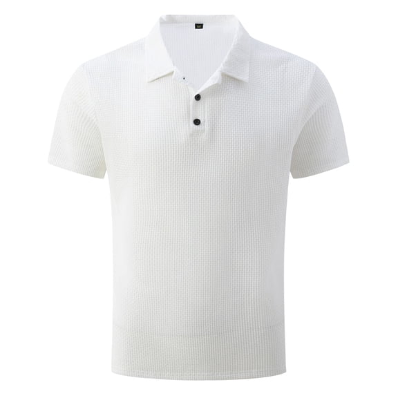 longantii Breeze Polo Shirts for Men Beer Belly Wearbreeze Collared Textured Shirt Stretchy Quick Dry Casual Short Sleeve Golf T-Shirts White XL