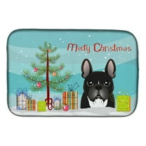 Carolines Treasures BB1599DDM Christmas Tree and French Bulldog Dish Drying Mat 14 x 21" multicolor