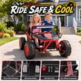 thumbnail image 2 of Conchico 36V Powered Ride on Toy for Big Kids, 2 Seater Electric Ride on Car with Rear Wheel Suspension, Bluetooth, Max Speed 8 mph, Aged 6+, Red, 2 of 8