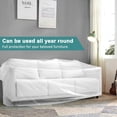 thumbnail image 3 of Clear Heavy-Duty Couch Cover - Waterproof & Scratch-Proof Vinyl Furniture Protector for Pets/Kids, Anti-Slip Thick Plastic Sofa Cover for Storage & Moving, 3 of 7