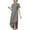 Gray, variant on Kmdttou Women's Summer Fashion Loose Short Sleeve Round Neck Solid Color Dress,Fashionable Casual Dresses for Women 2025