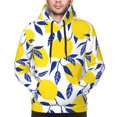thumbnail image 4 of Bingfone Tropical Lemon Men'S Drawstring Hoodie Long Sleeve Pocket Sweatshirts-3x-Large, 4 of 9