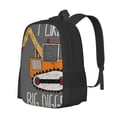 thumbnail image 1 of Fotbe I Like Big Digger Mochila para Hombre y Mujer - Tela Oxford 600D Resistente - Mochila Impermeable de Gran Capacidad para Escuela, Viajes y Senderismo, 1 of 6
