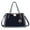 CB Navy Denim, variant on MKF Collection Vegan Leather Women's Satchel Bag, Multi-Compartment Top-Handle Purse Handbag by Mia K - Coffee Taupe