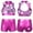 Gardenia Rose, variant on inhzoy Kids Big Girls 2PCs Gymnastic Dance Outfit Sets Shiny Metallic Crop Top with Shorts,Sizes 6-14 Silver 12